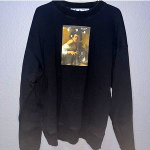 Off White, Large, Black